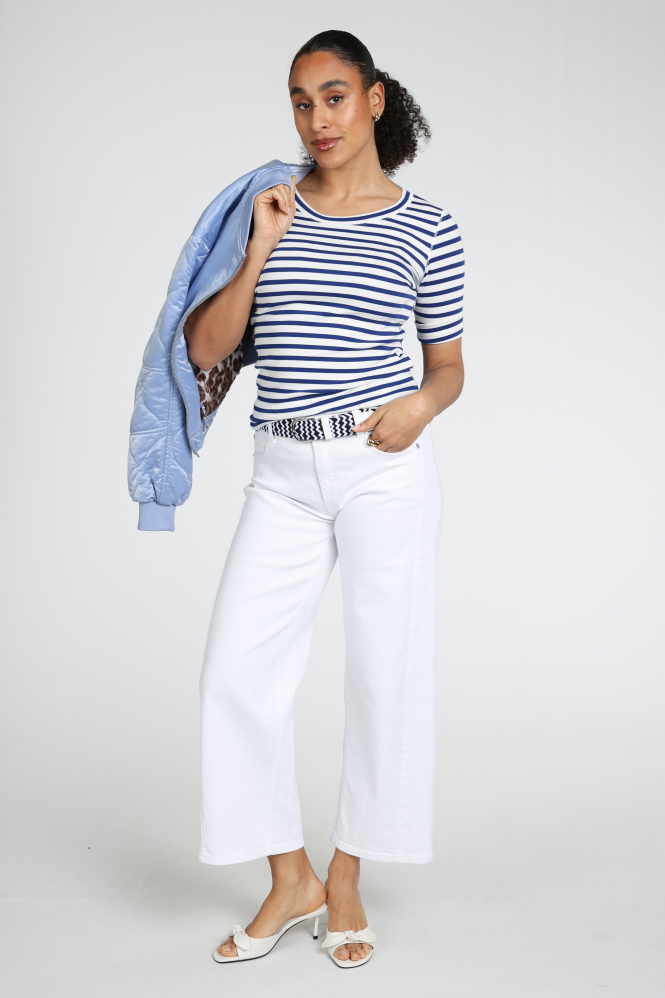 Marc Cain AR 48.09 J90 T-shirt korte mouw Blauw