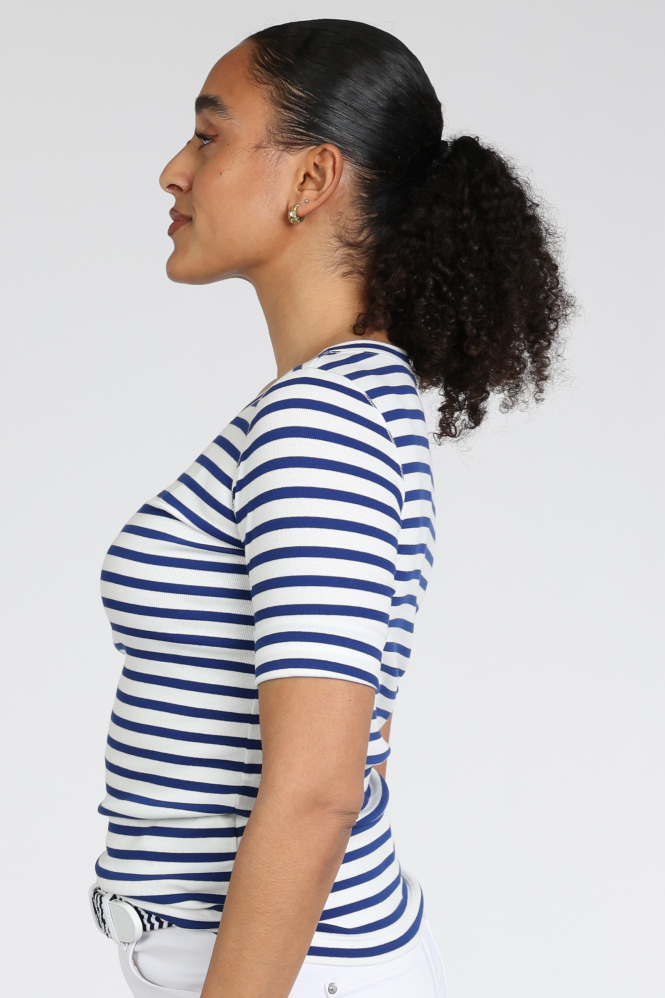 Marc Cain AR 48.09 J90 T-shirt korte mouw Blauw