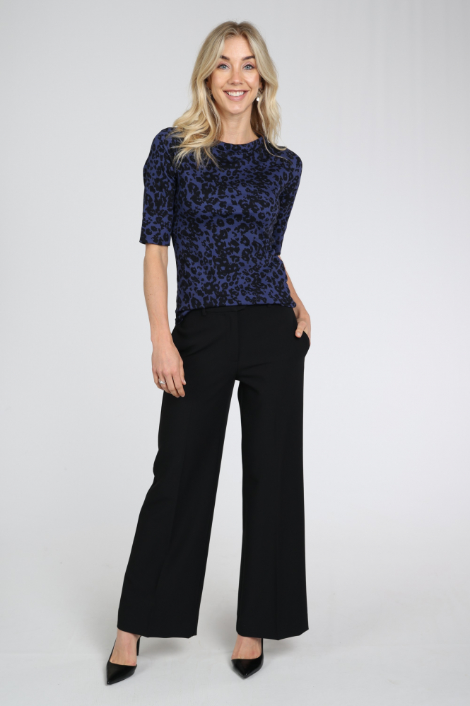 Marc Cain BR 48.45 J56 T-shirt korte mouw Blauw