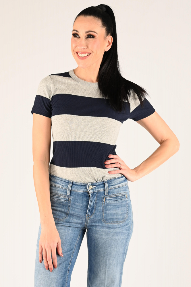 Penn & Ink S25F1587 T-shirt korte mouw Blauw