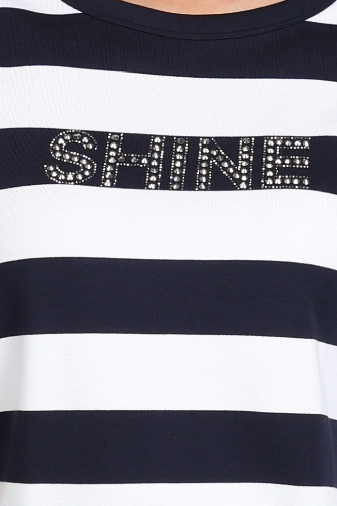 Monari 410575 T-shirt korte mouw Blauw