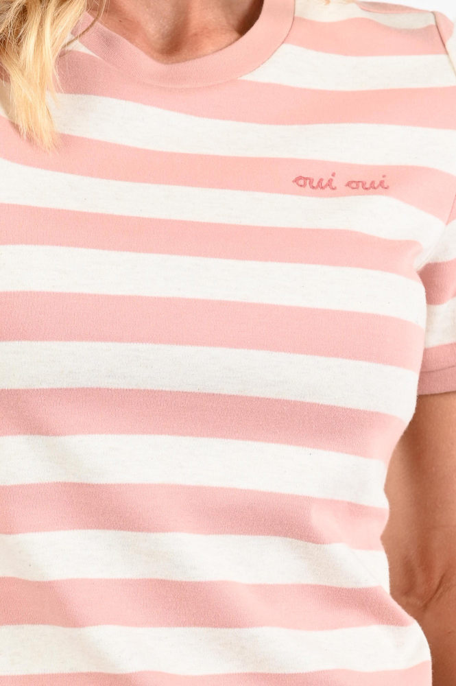 Oui 96693 T-shirt korte mouw Roze