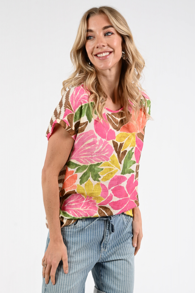 Geisha 63284-20 T-shirt korte mouw Roze