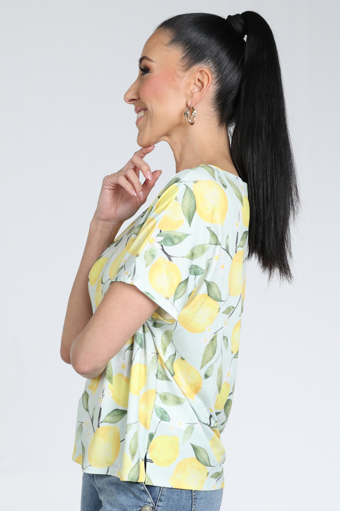 Oui 97536 T-shirt korte mouw Geel