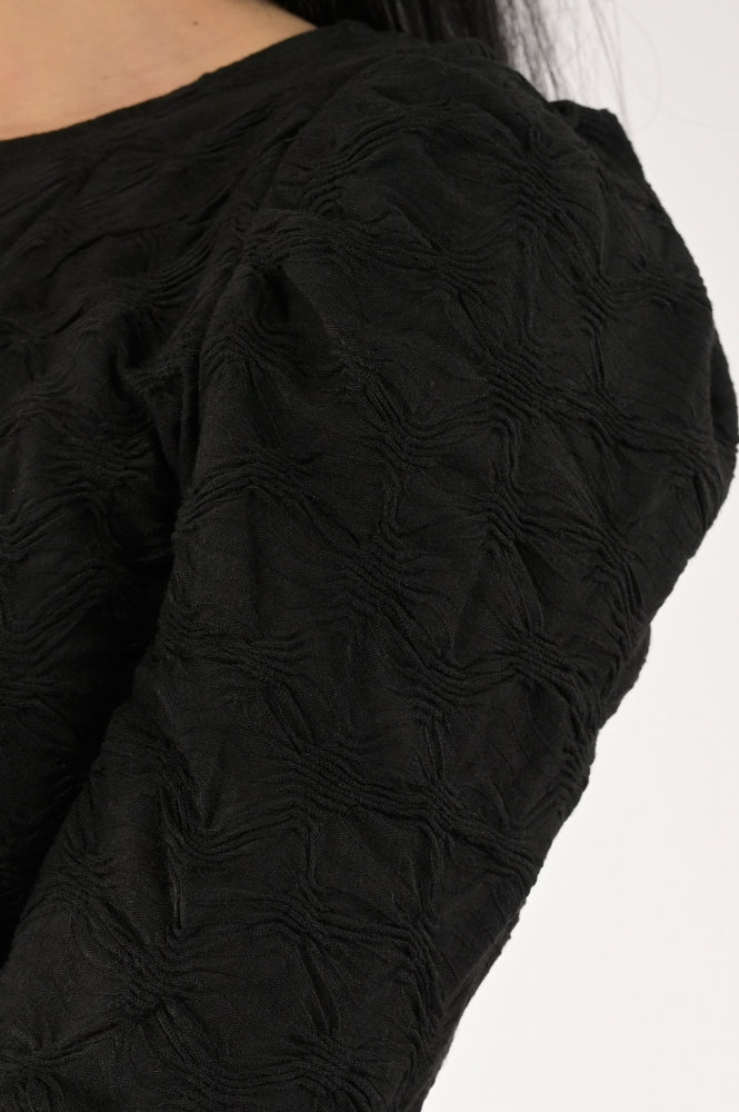 Co'couture drape blous t-shirt / Zwart | Jeroen Beekman damesmode