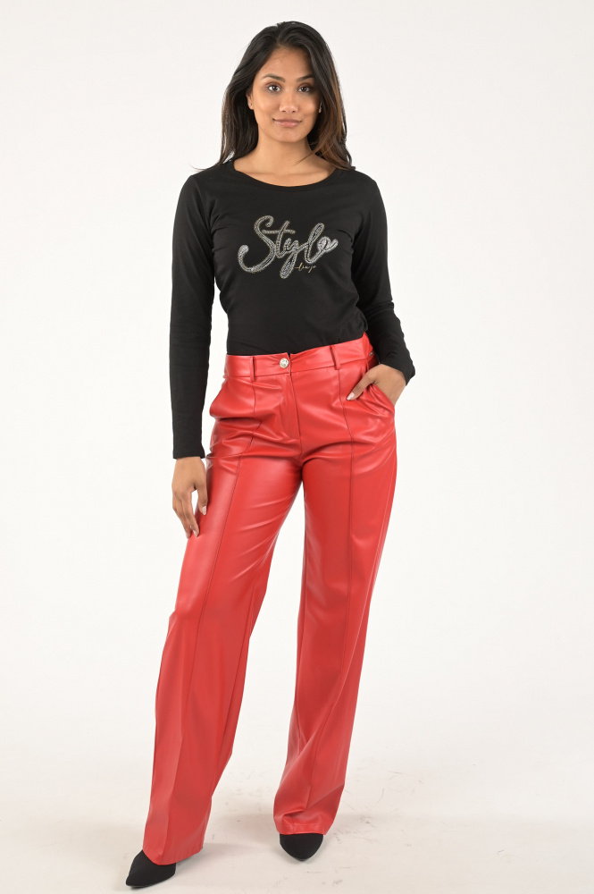 Liu Jo tf3087 j6040 T-shirt lange mouw Zwart