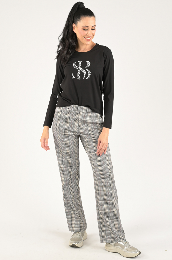 Sani Blu 5794 T-shirt lange mouw Zwart