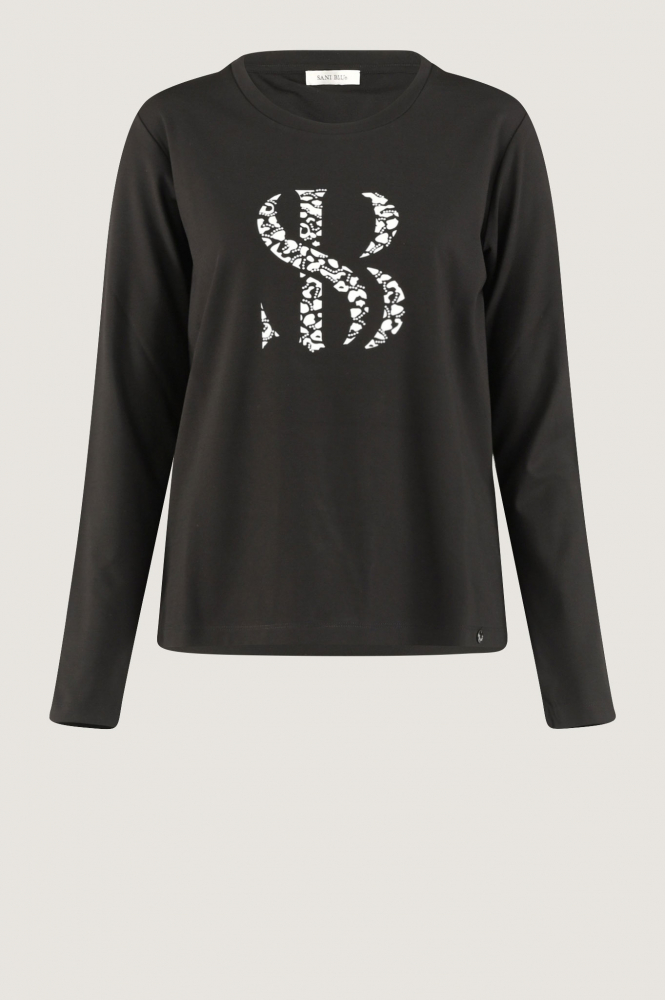 Sani Blu 5794 T-shirt lange mouw Zwart