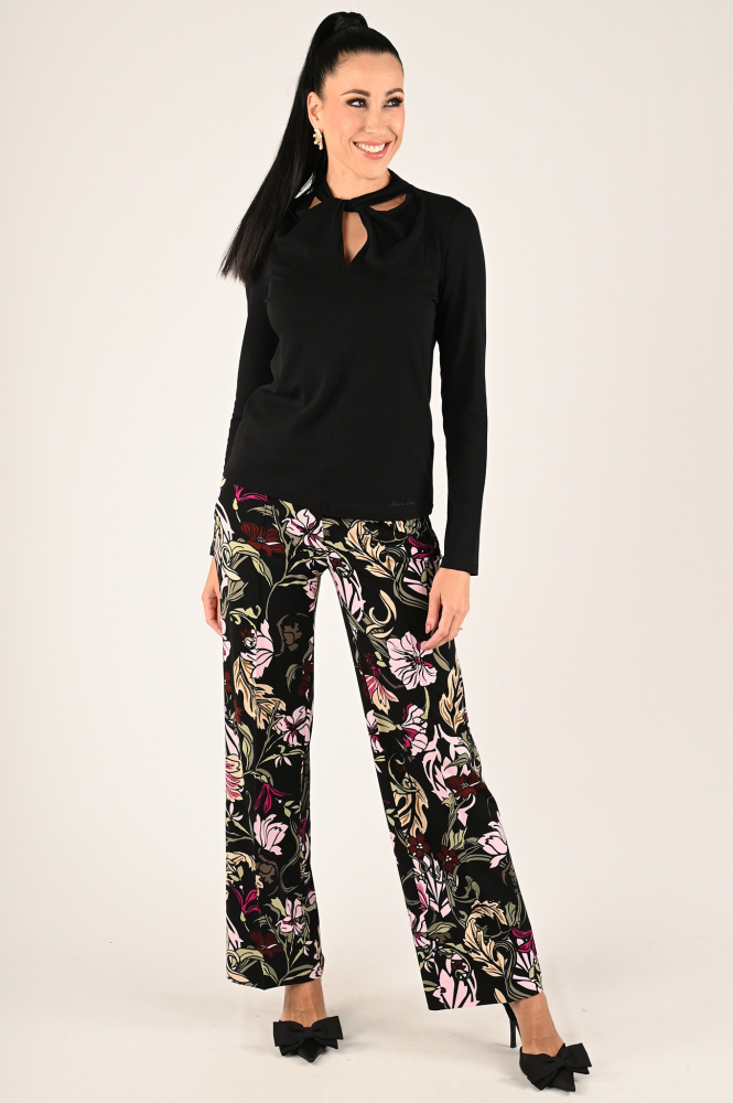 Marc Cain XC 48.19 J15 T-shirt lange mouw Zwart