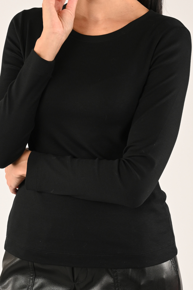 Marc Cain XS 48.74 J50 T-shirt lange mouw Zwart