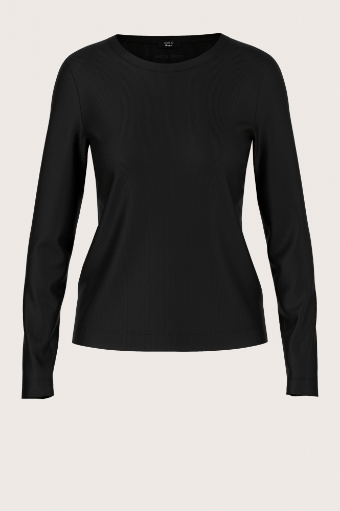 Marc Cain XS 48.74 J50 T-shirt lange mouw Zwart