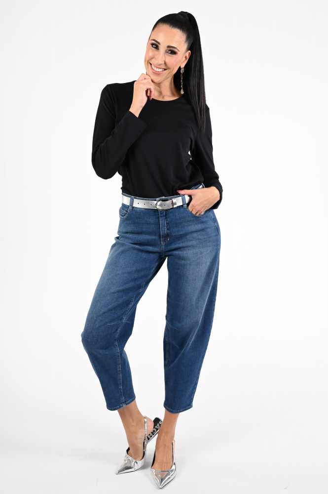 Efixelle 330417 T-shirt lange mouw Zwart