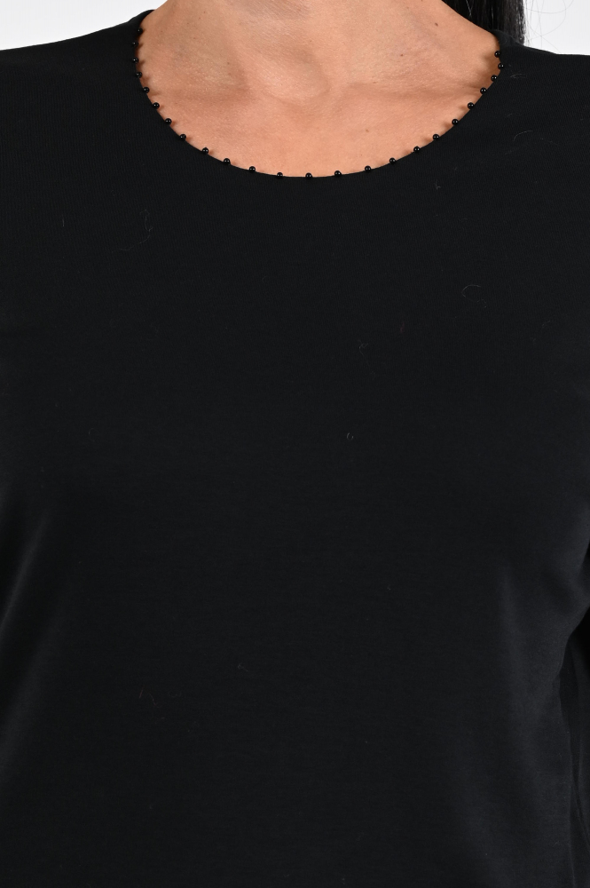 Efixelle 330423 T-shirt lange mouw Zwart