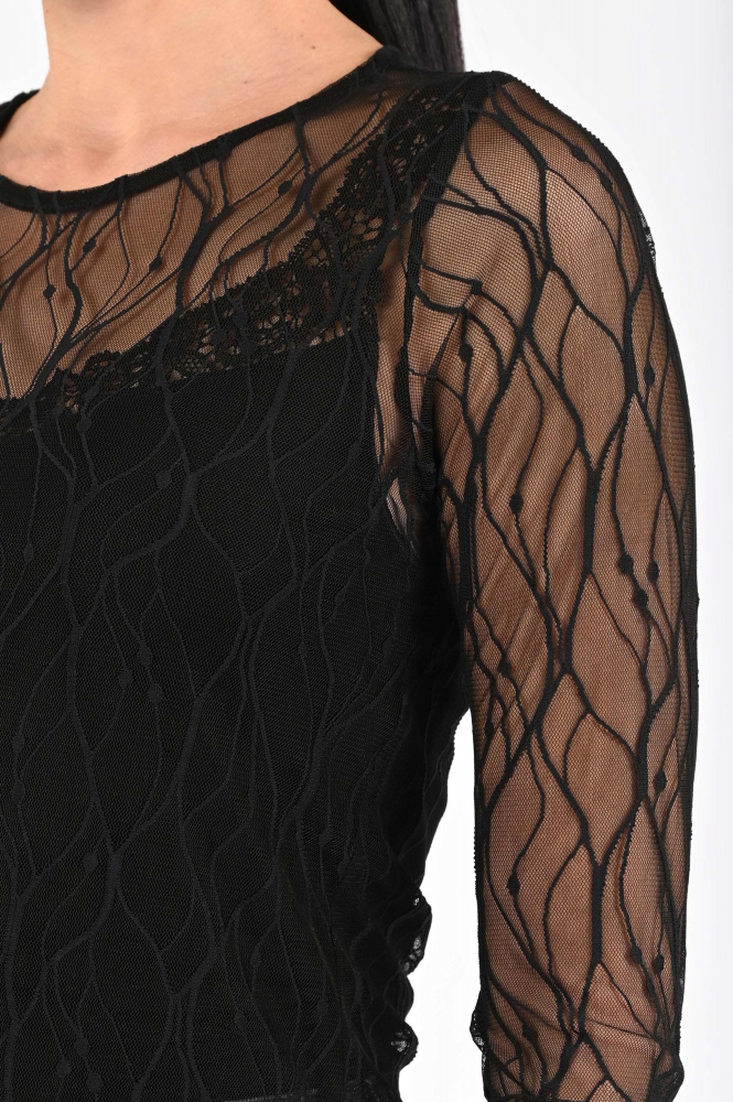 Co'couture 33187 Mercy T-shirt lange mouw Zwart