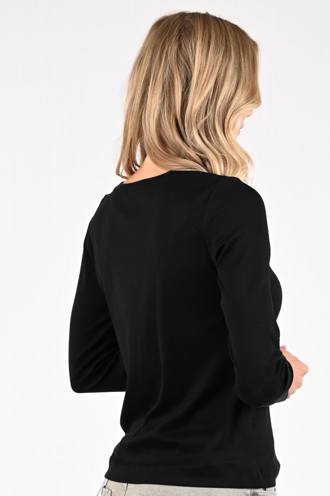 Marc Cain ZS 48.74 J50 T-shirt lange mouw Zwart