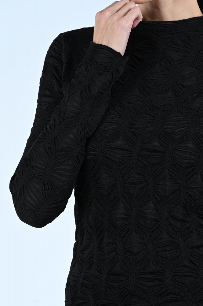 Summum 3s5066-30648 T-shirt lange mouw Zwart