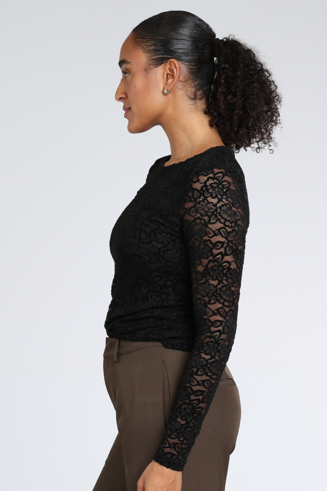 Emotions 226143 T-shirt lange mouw Zwart