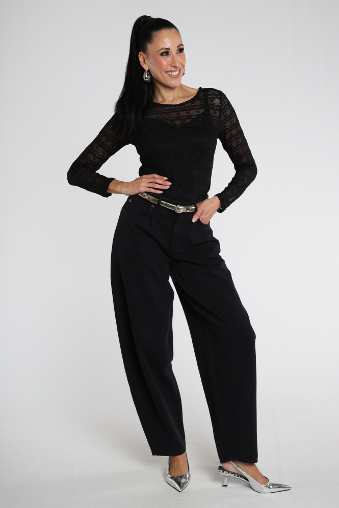 Co'couture 500264 T-shirt lange mouw Zwart