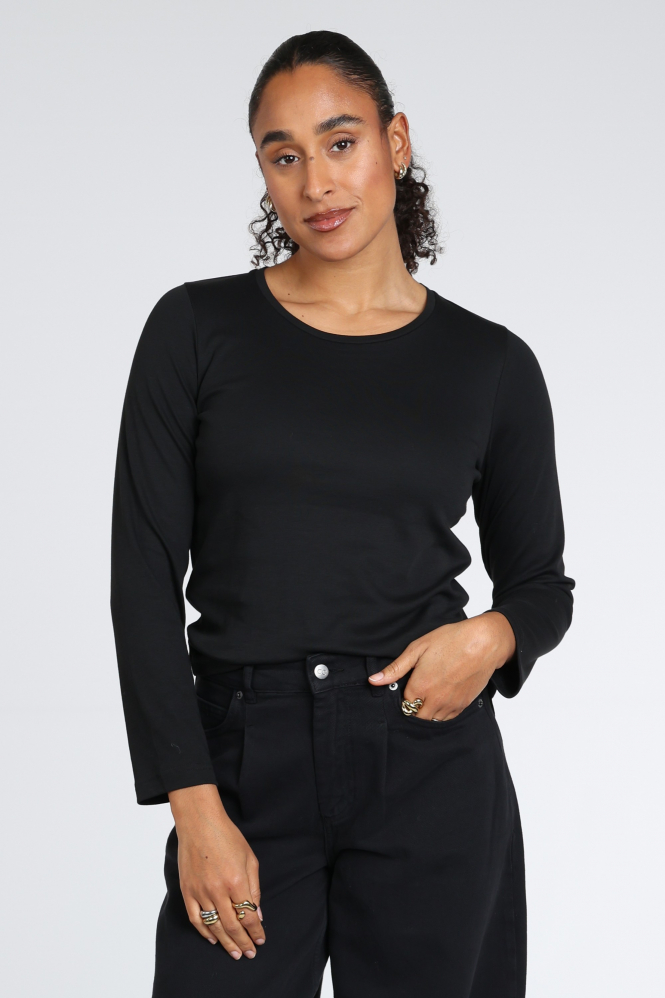 Zaida 356002 T-shirt lange mouw Zwart