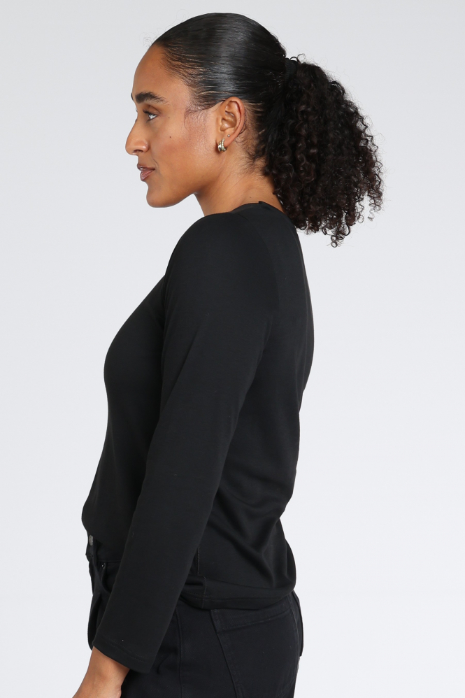 Zaida 356002 T-shirt lange mouw Zwart