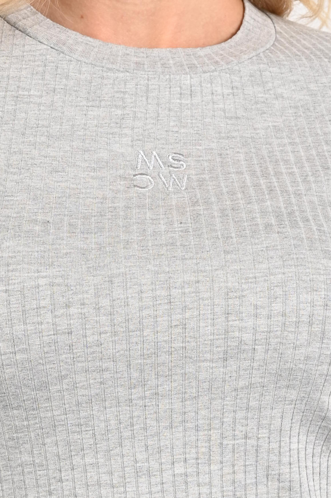 Moscow top 53-04 T-shirt lange mouw Grijs