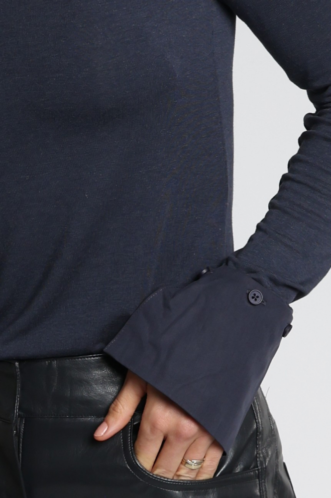 Yaya 01-709418-609 T-shirt lange mouw Grijs