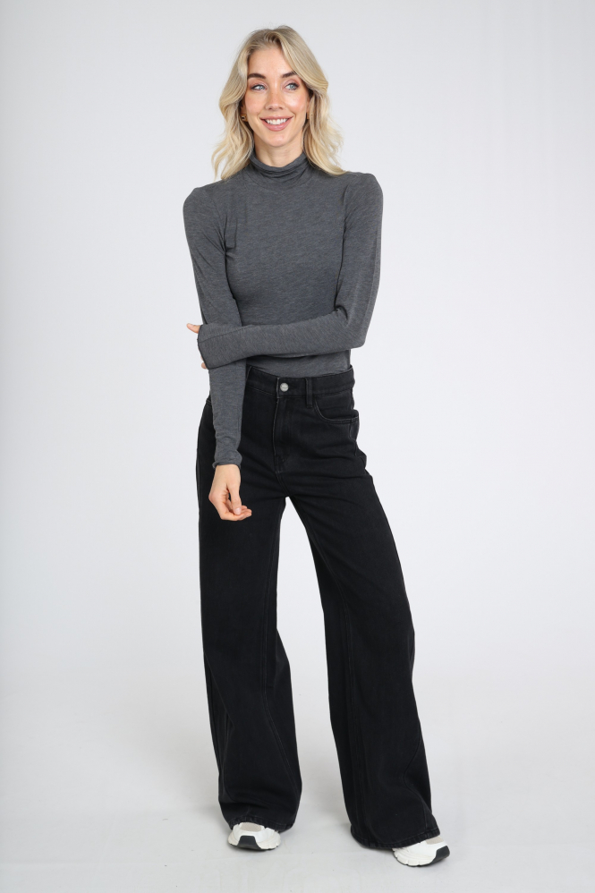 Yaya 01-709440-610 T-shirt lange mouw Grijs