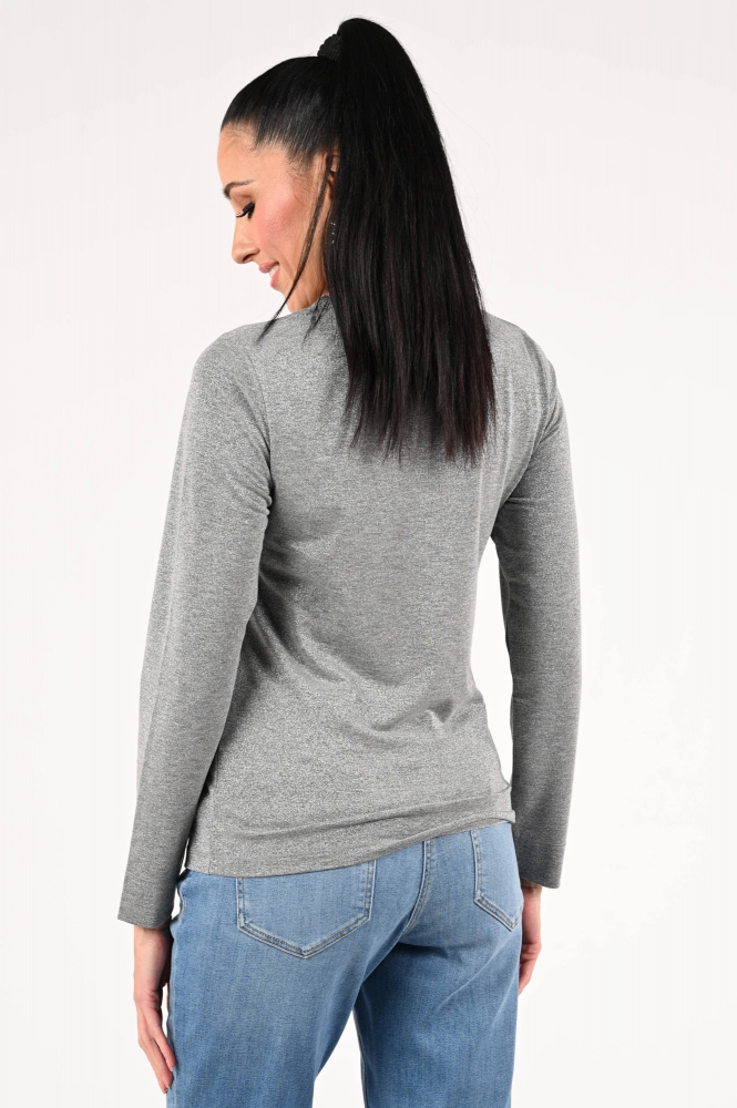 Co'couture 33210 T-shirt lange mouw Zilver