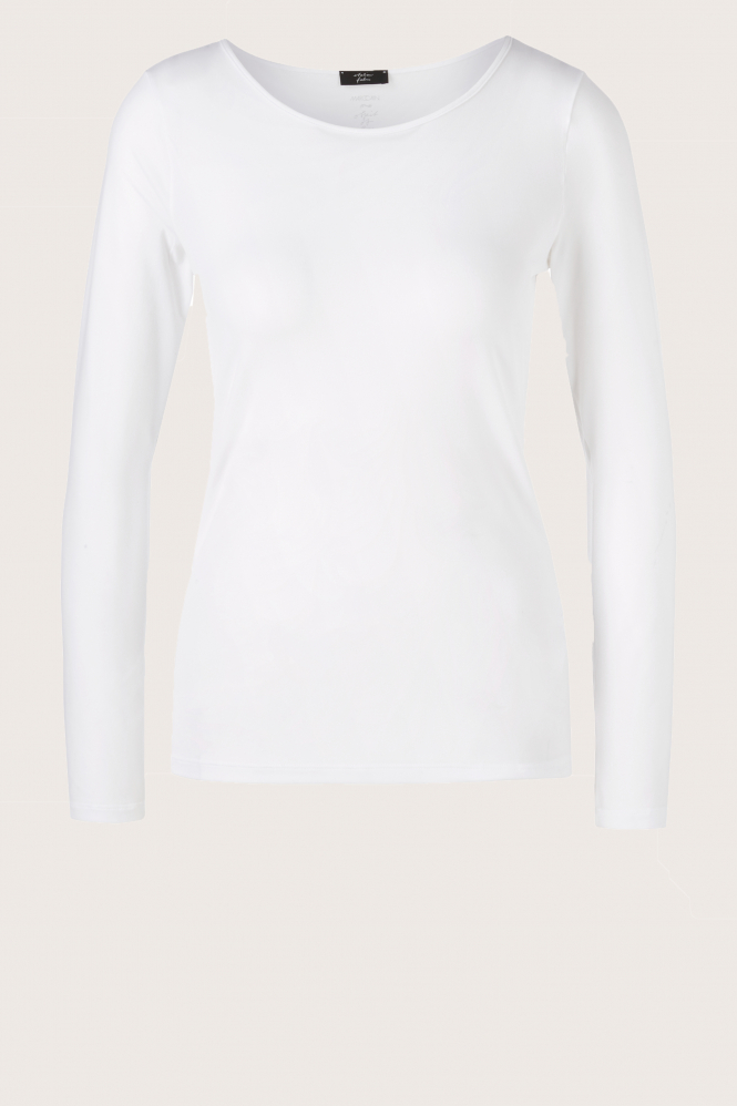 Marc Cain +E 48.35 J03 T-shirt lange mouw Wit