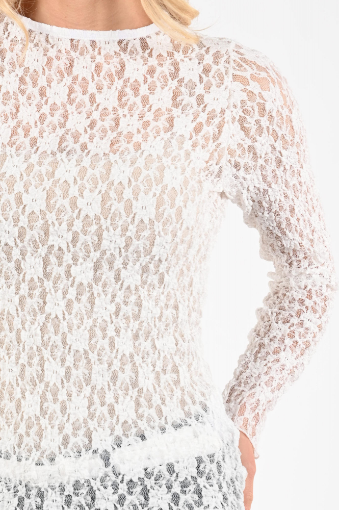 Aimée the label annie T-shirt lange mouw Wit