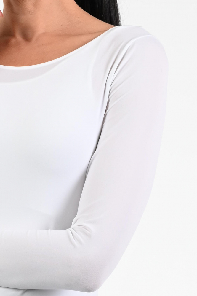 Marc Cain +E 48.35 J03 T-shirt lange mouw Wit