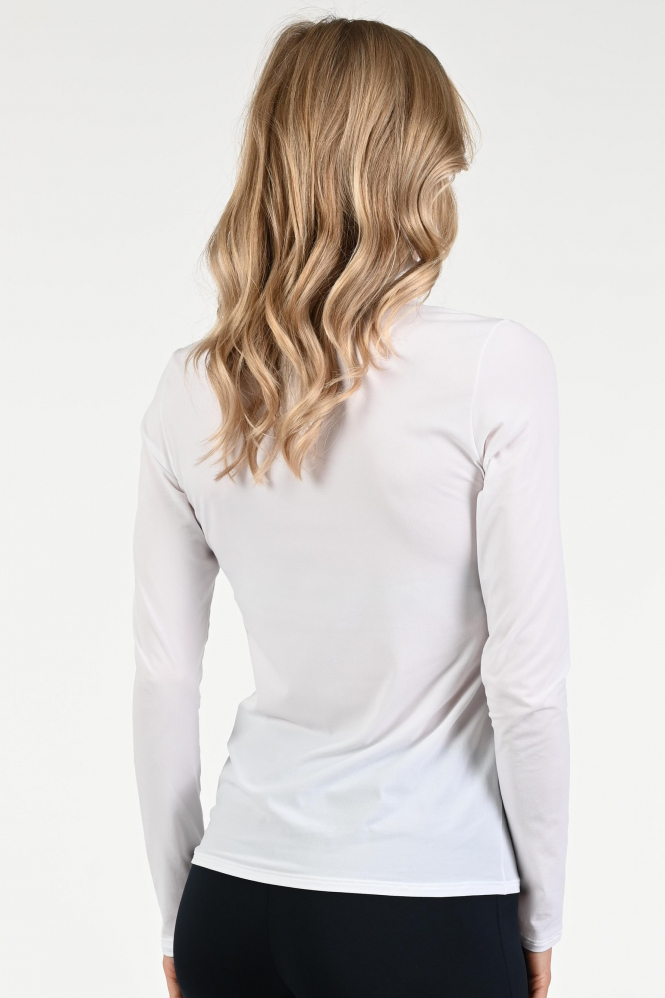 Marc Cain +E 48.54 J03 T-shirt lange mouw Wit