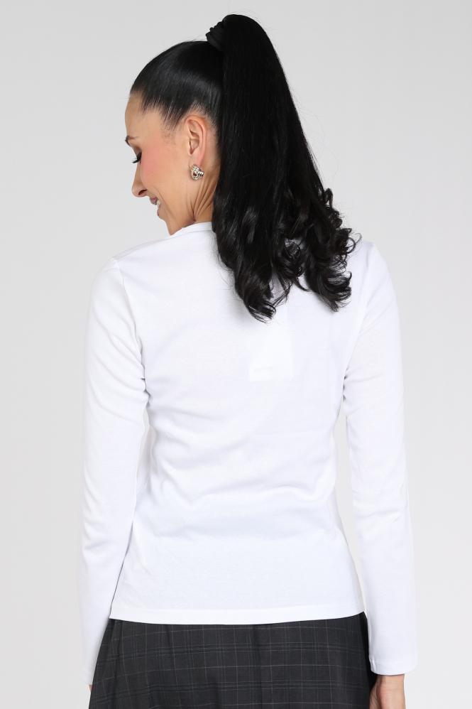 Co'couture 500409 T-shirt lange mouw Wit