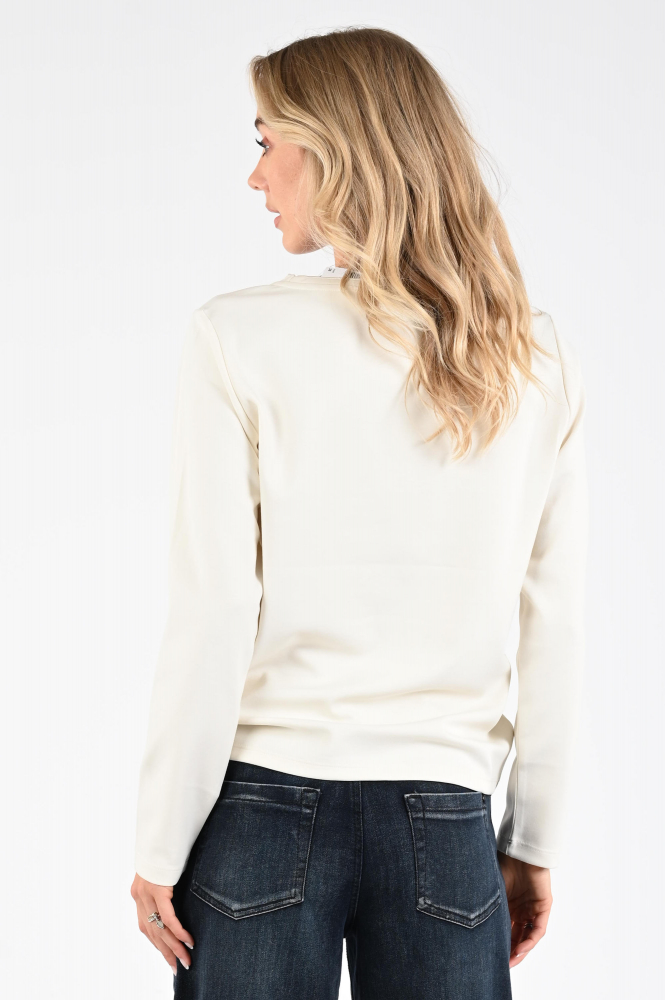Monari 808858 T-shirt lange mouw Beige