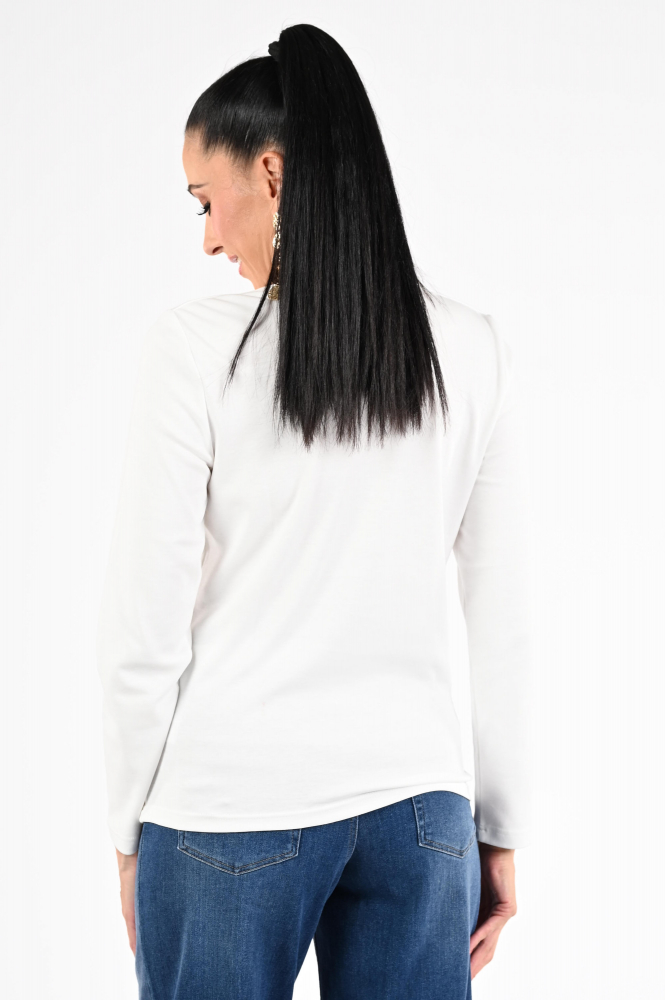 Efixelle 330417 T-shirt lange mouw Wit