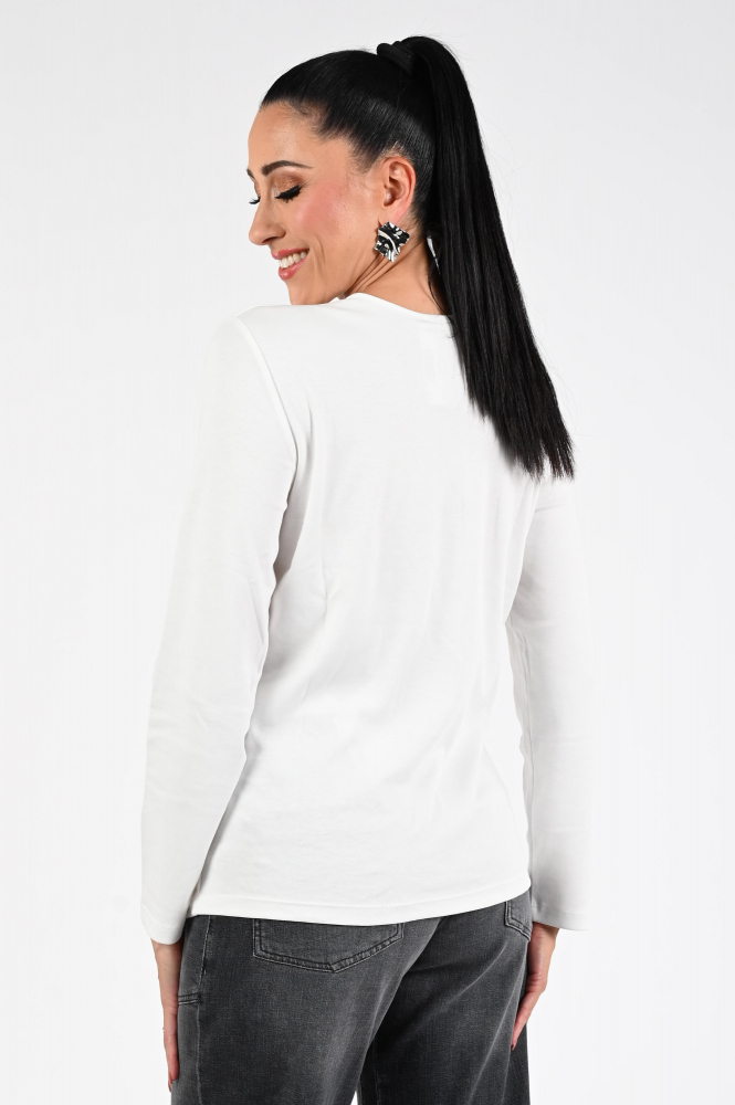 Efixelle 330423 T-shirt lange mouw Wit