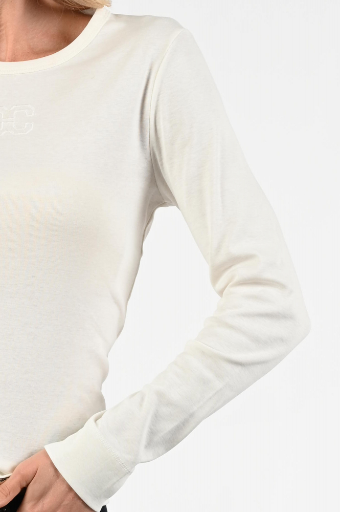 Co'couture Granny cc tee T-shirt lange mouw Beige