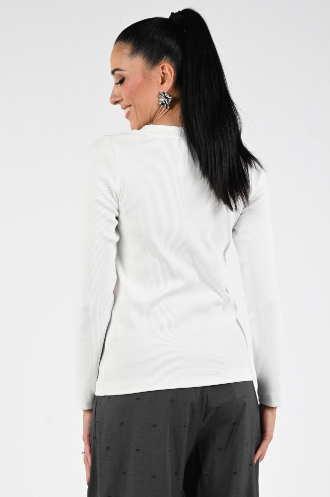 Zaida 336420 T-shirt lange mouw Wit