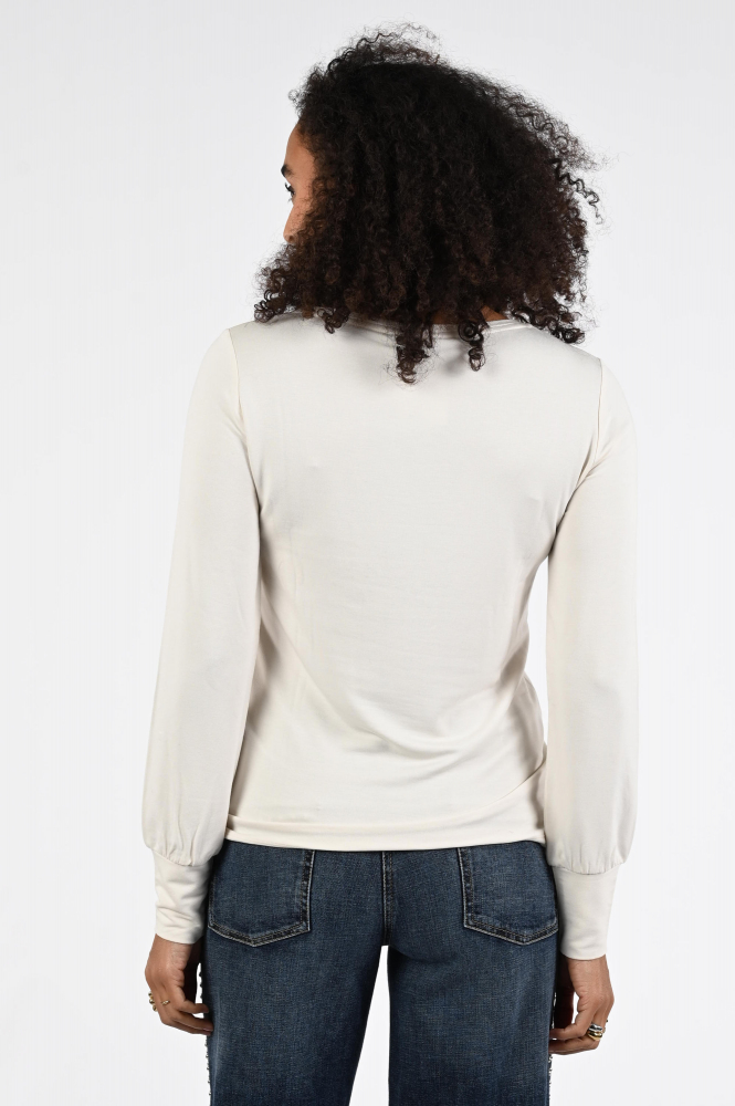 Monari 808528 T-shirt lange mouw Beige