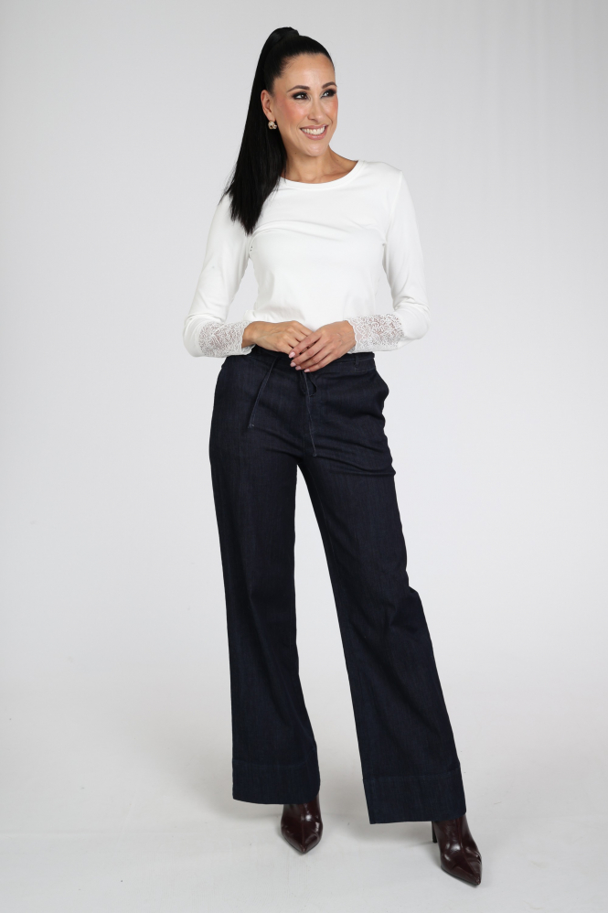 Geisha 62600-26 T-shirt lange mouw Wit
