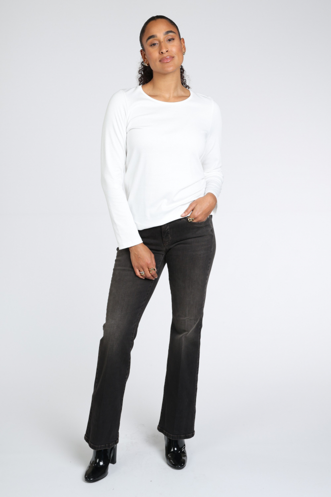 Zaida 356002 T-shirt lange mouw Wit