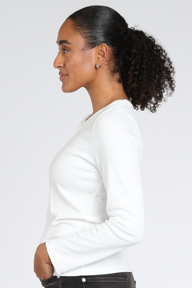 Zaida 356002 T-shirt lange mouw Wit
