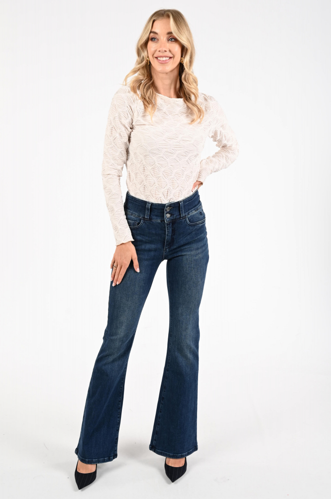 Aimée the label eliana T-shirt lange mouw Beige
