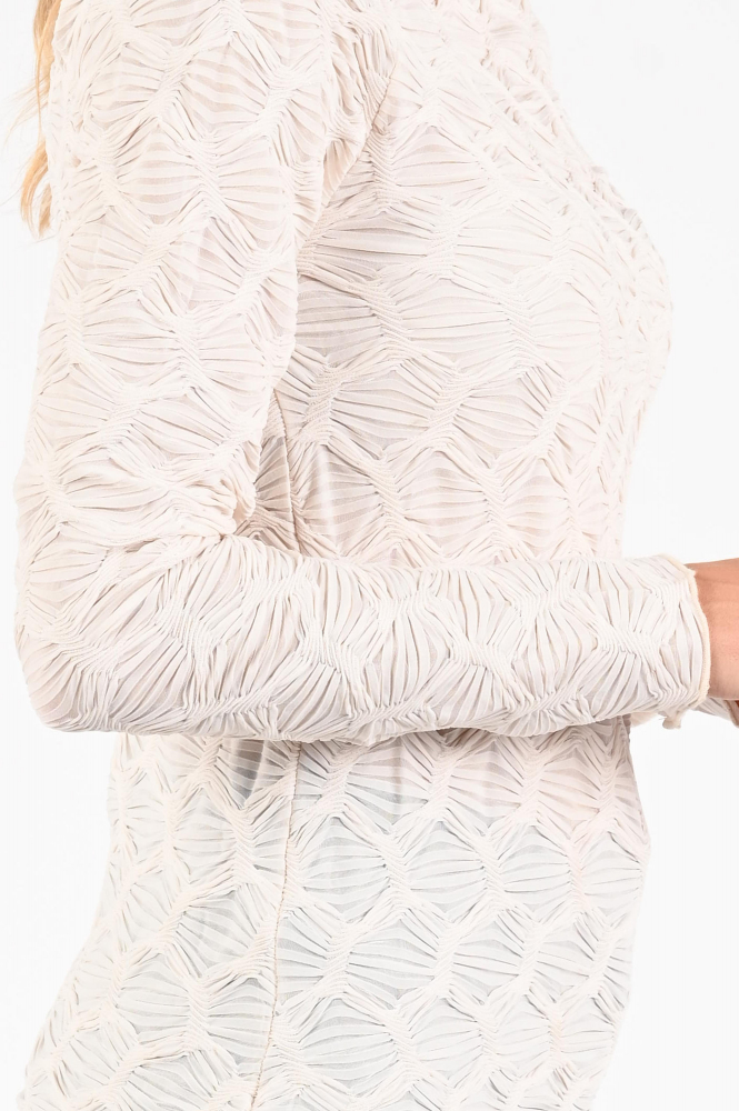 Aimée the label eliana T-shirt lange mouw Beige