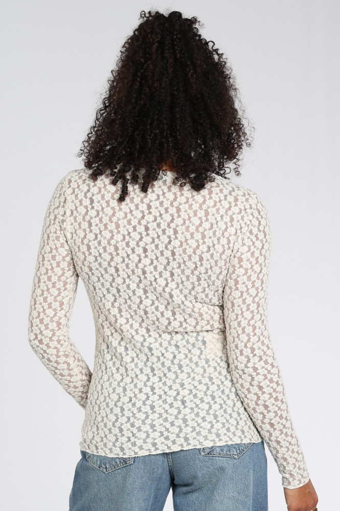Knit-Ted Lacey 262p118 T-shirt lange mouw Beige