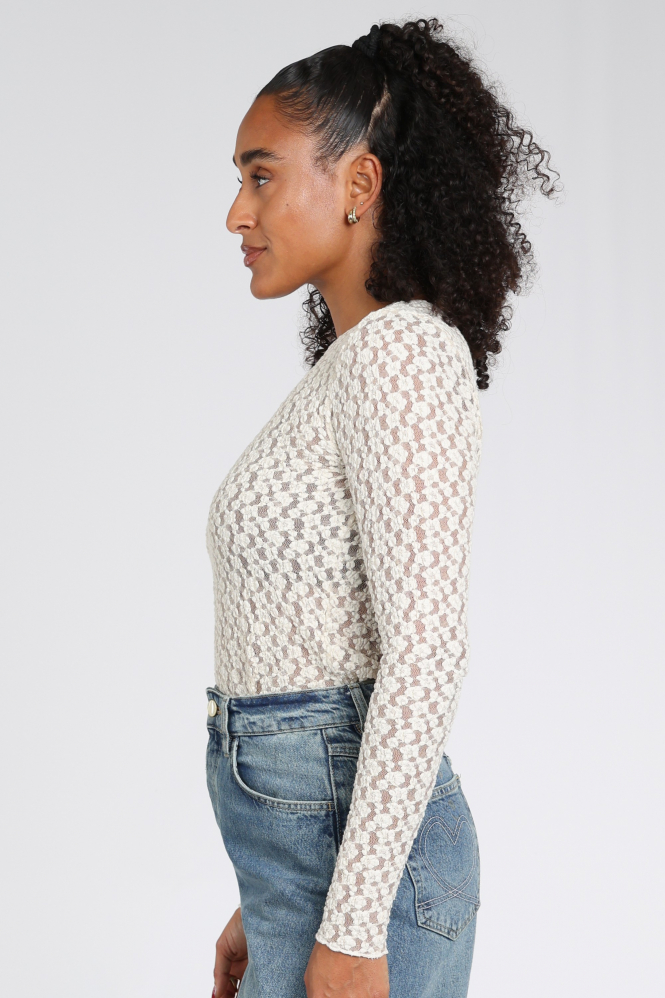 Knit-Ted Lacey 262p118 T-shirt lange mouw Beige