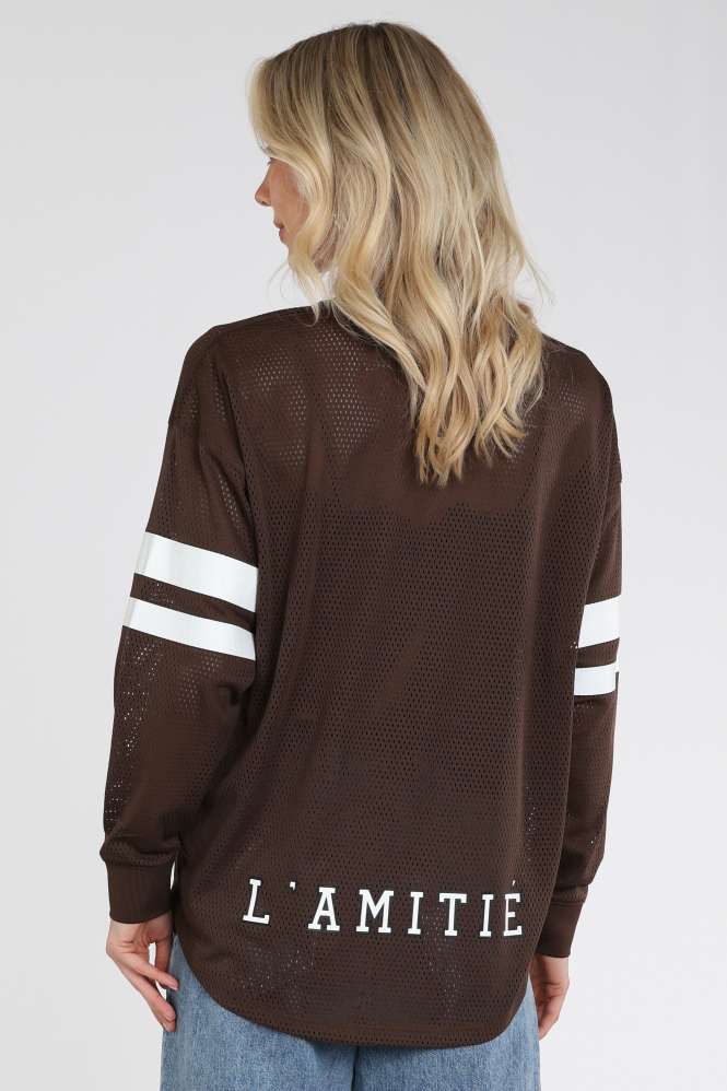 Haute L'Amitié HL10287 T-shirt lange mouw Bruin