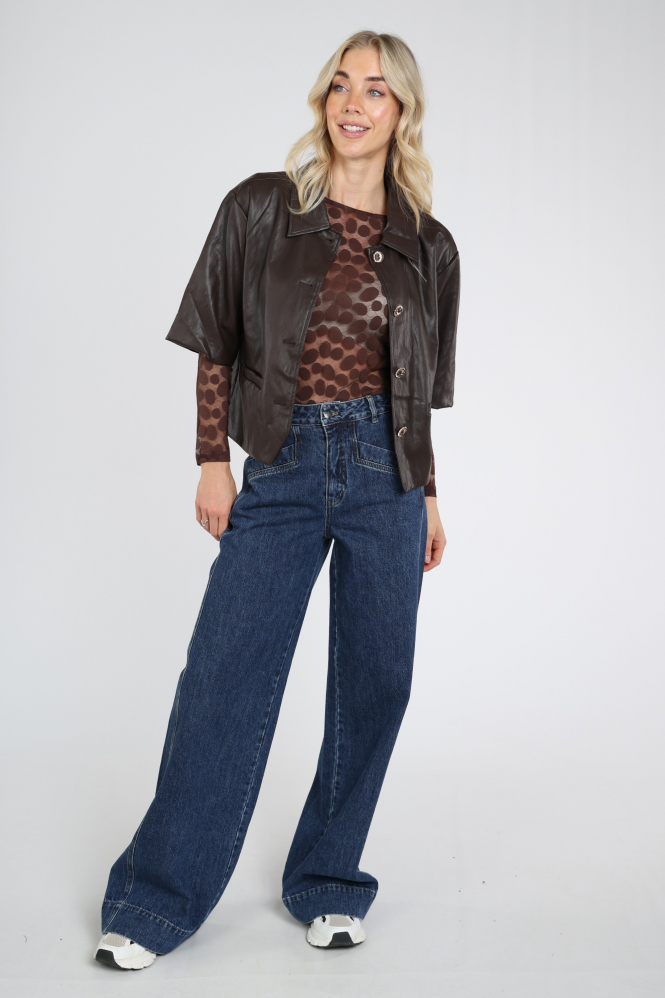 Co'couture 500266 T-shirt lange mouw Bruin