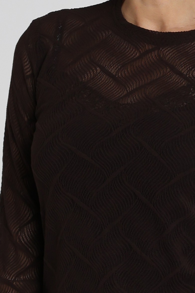 Studio Anneloes 14111 T-shirt lange mouw Bruin