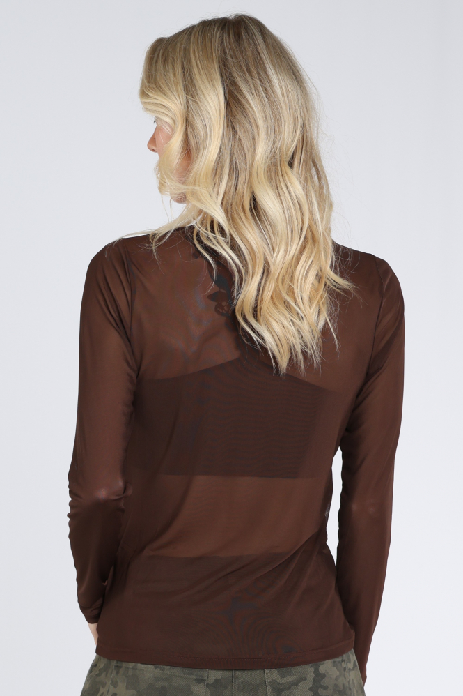 Co'couture 500806 T-shirt lange mouw Bruin